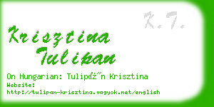 krisztina tulipan business card